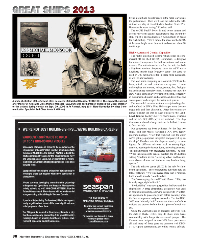 Maritime Reporter Magazine, page 38,  Dec 2013