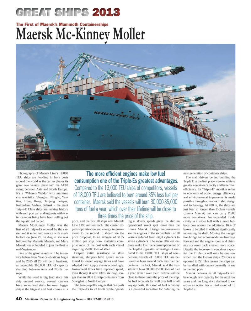 Maritime Reporter Magazine, page 40,  Dec 2013