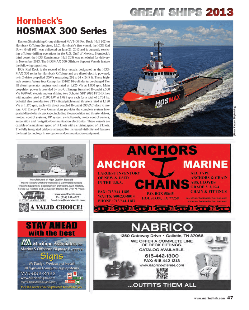 Maritime Reporter Magazine, page 47,  Dec 2013