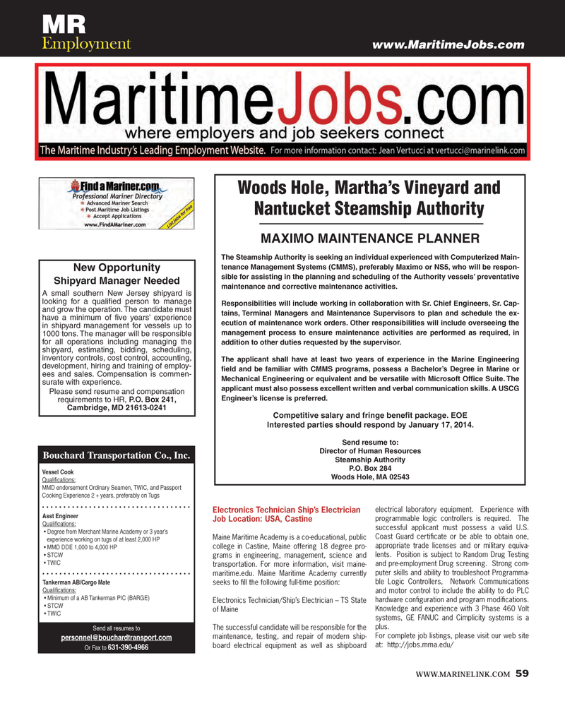 Maritime Reporter Magazine, page 59,  Dec 2013