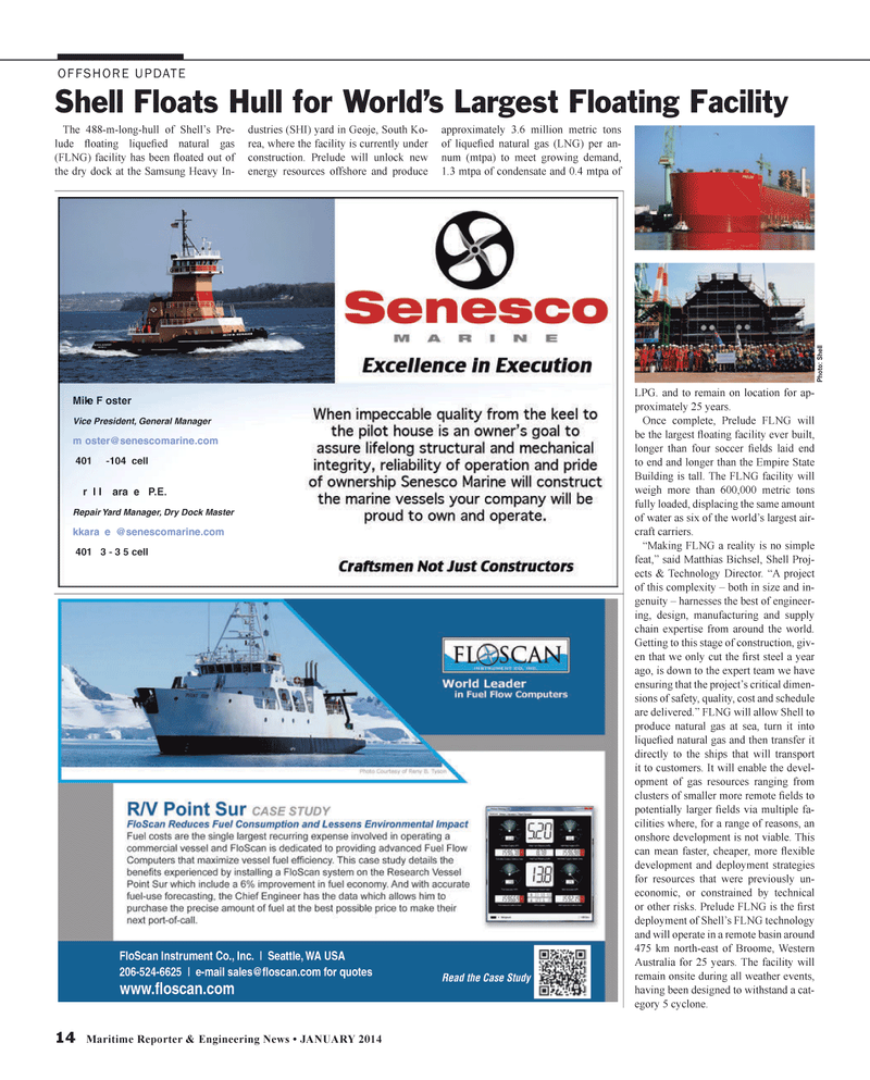 Maritime Reporter Magazine, page 14,  Jan 2014