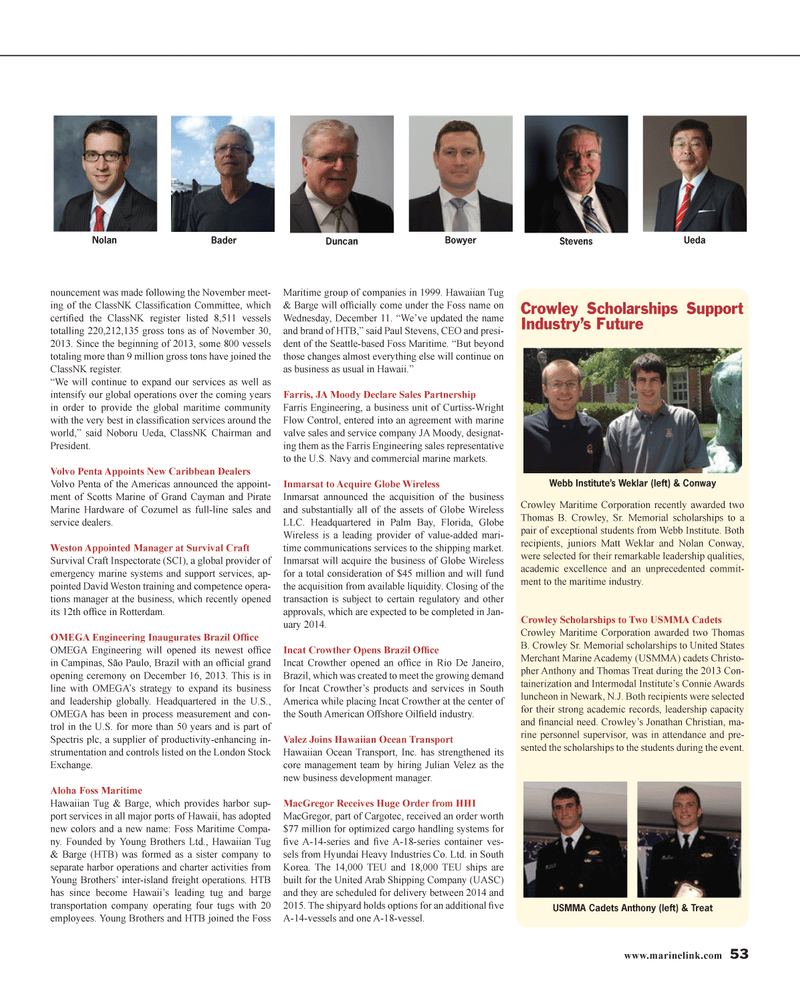 Maritime Reporter Magazine, page 53,  Jan 2014