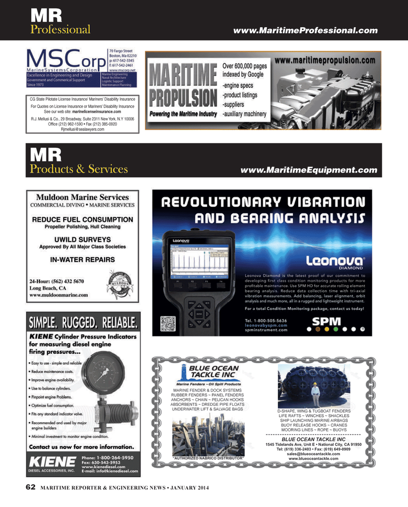 Maritime Reporter Magazine, page 62,  Jan 2014