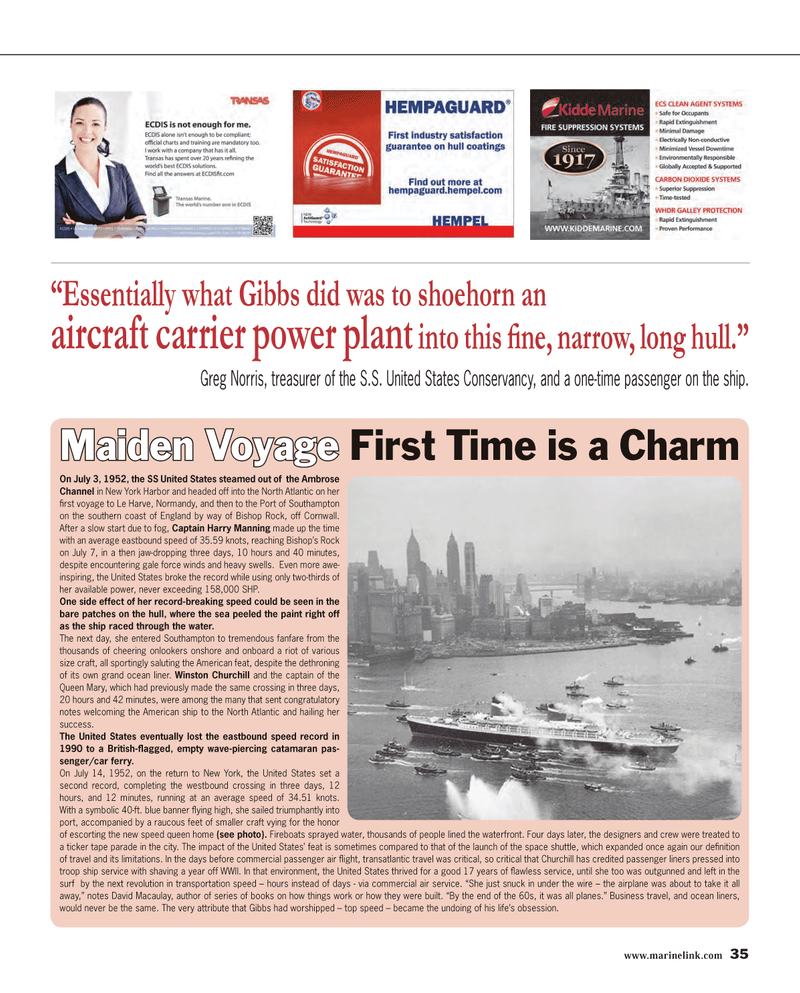Maritime Reporter Magazine, page 35,  Feb 2014