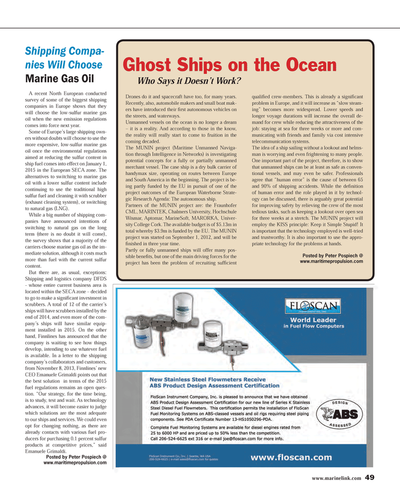 Maritime Reporter Magazine, page 49,  Feb 2014