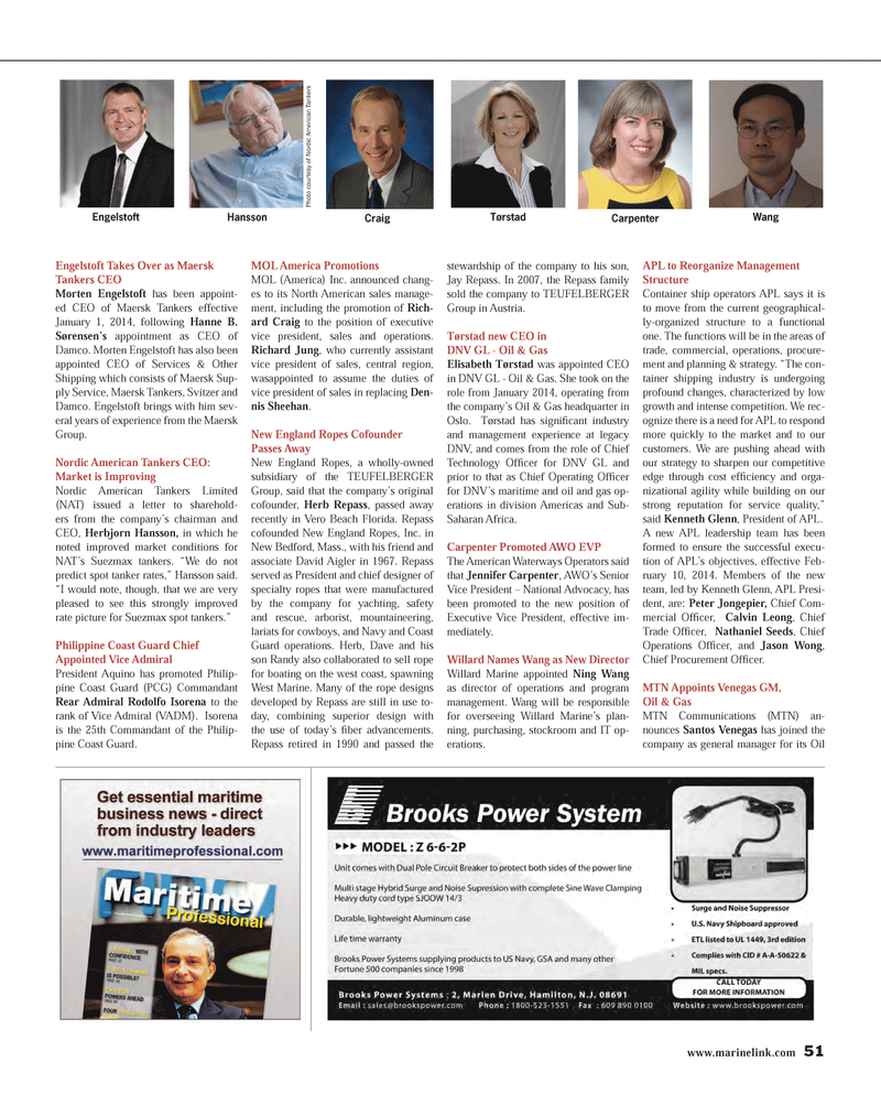 Maritime Reporter Magazine, page 51,  Feb 2014