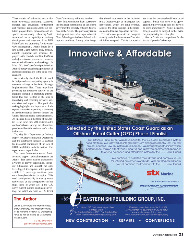 Maritime Reporter Magazine, page 21,  Mar 2014