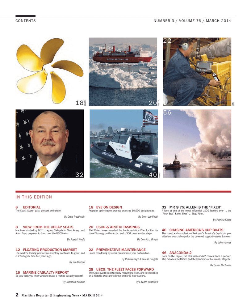 Maritime Reporter Magazine, page 2,  Mar 2014