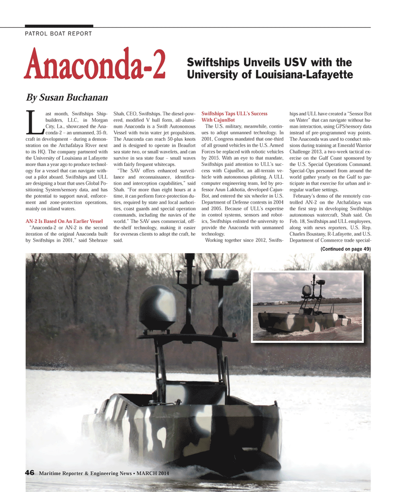 Maritime Reporter Magazine, page 46,  Mar 2014