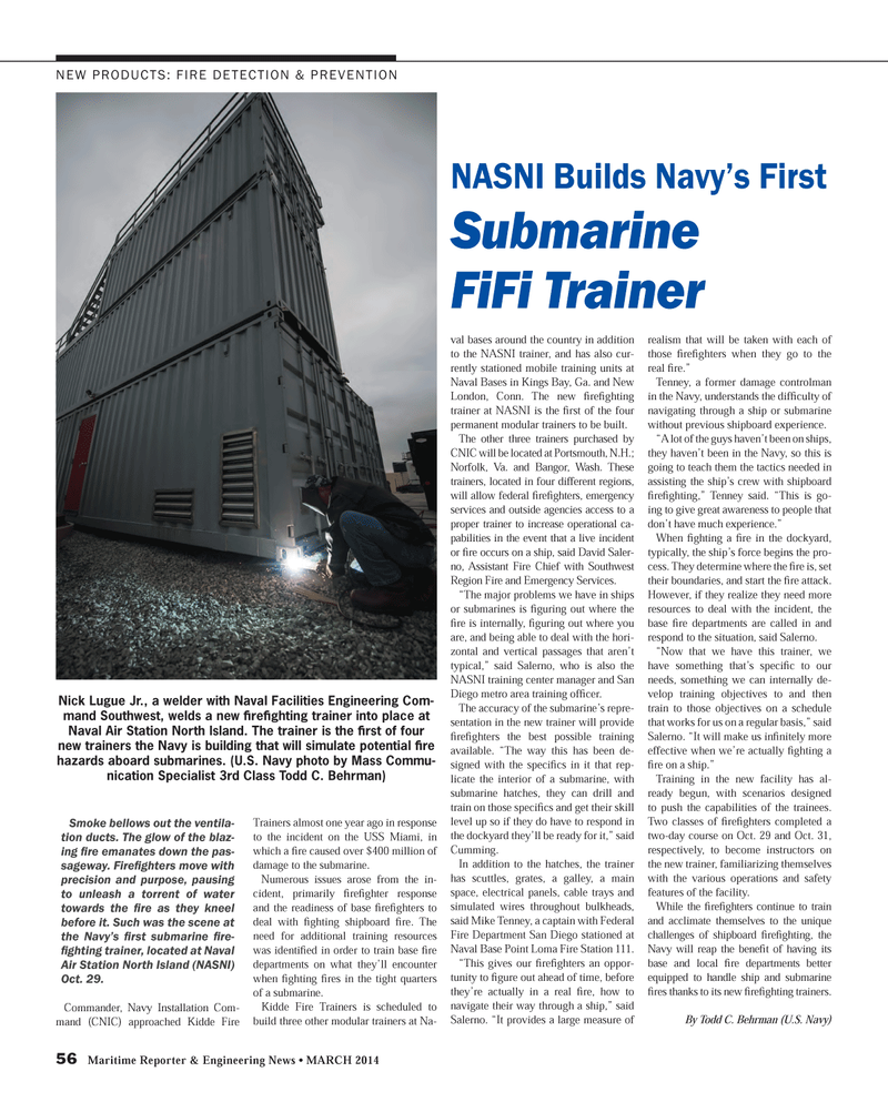 Maritime Reporter Magazine, page 56,  Mar 2014