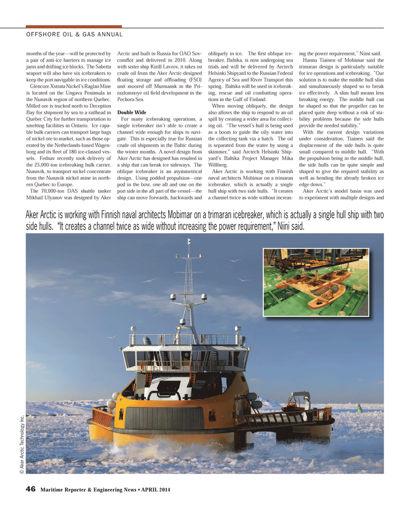 Maritime Reporter Magazine, page 46,  Apr 2014