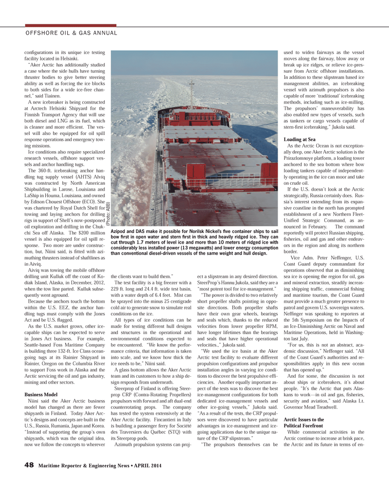 Maritime Reporter Magazine, page 48,  Apr 2014