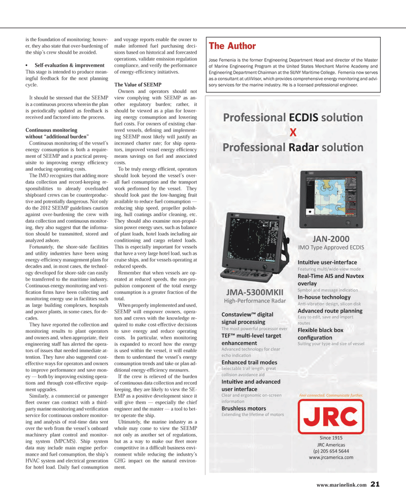 Maritime Reporter Magazine, page 21,  May 2014