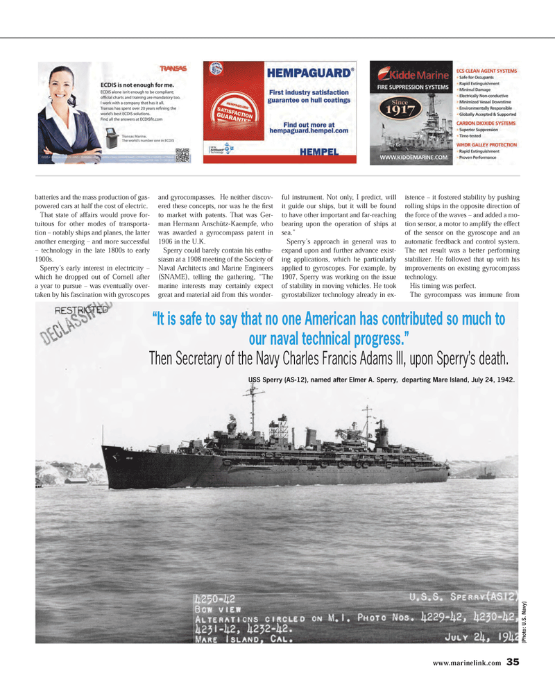 Maritime Reporter Magazine, page 35,  May 2014