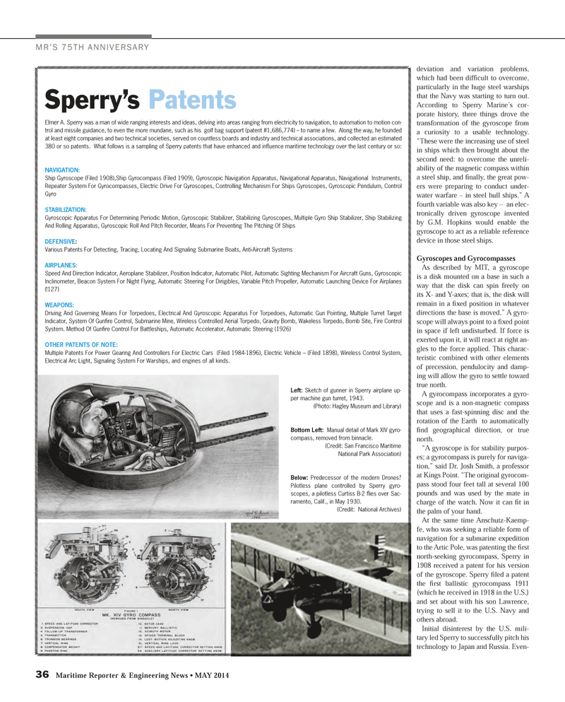 Maritime Reporter Magazine, page 36,  May 2014