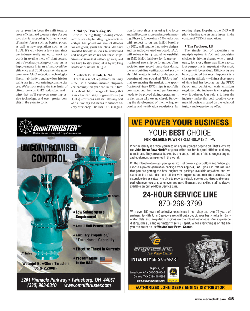Maritime Reporter Magazine, page 45,  May 2014