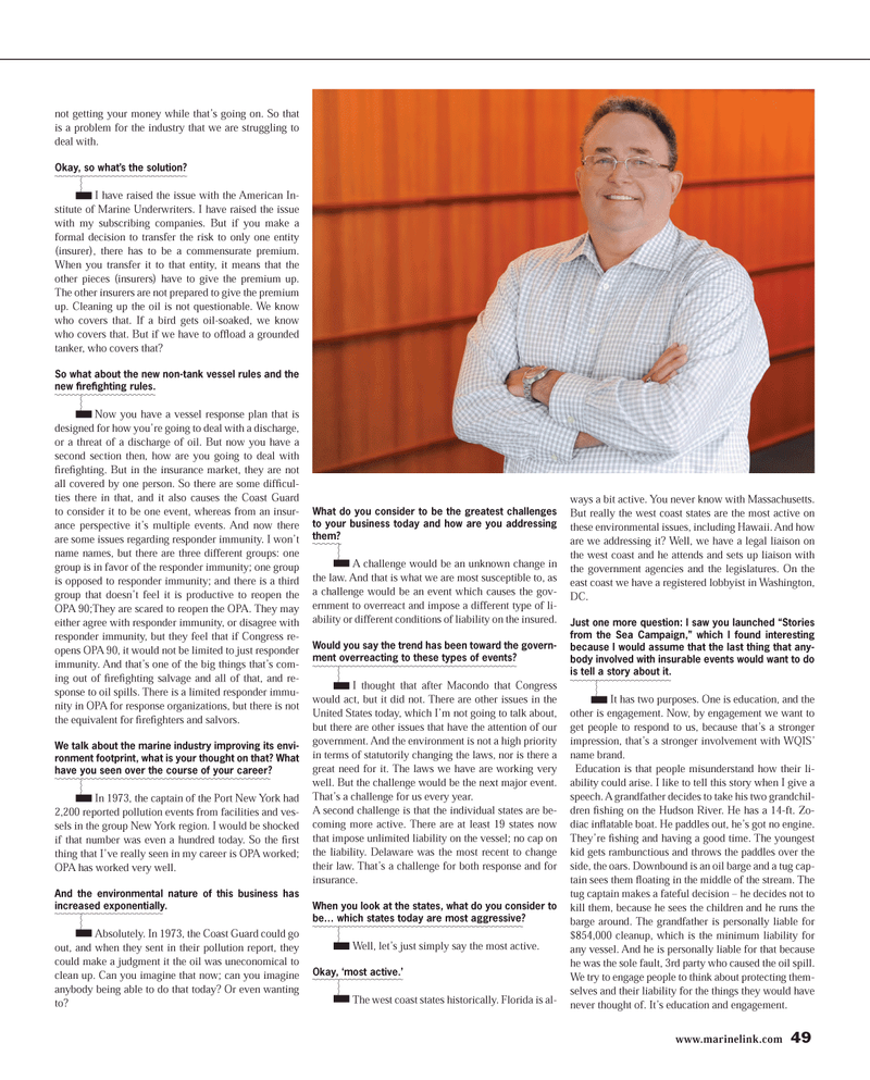 Maritime Reporter Magazine, page 49,  May 2014