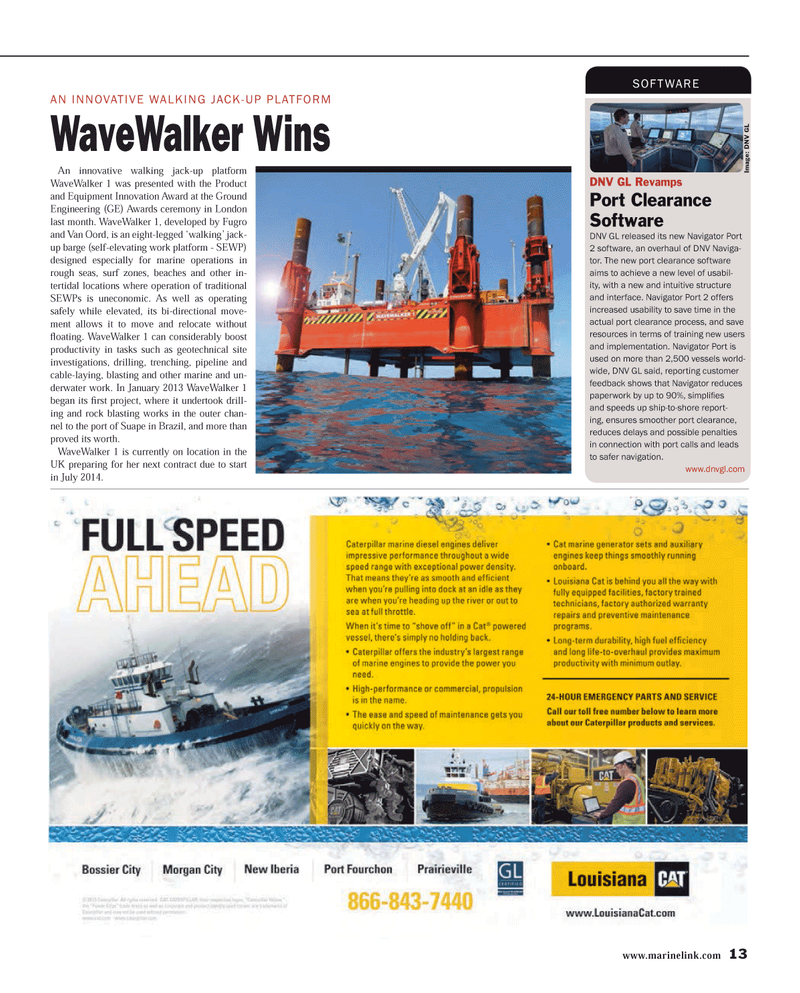 Maritime Reporter Magazine, page 13,  Jun 2014