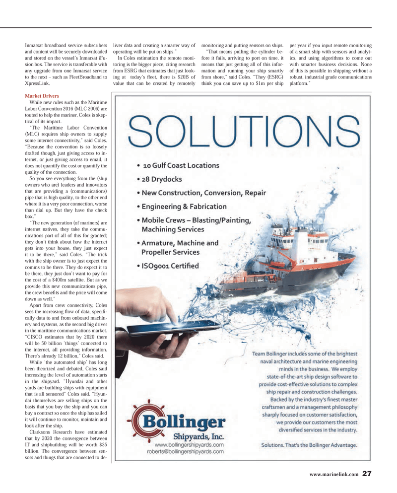 Maritime Reporter Magazine, page 27,  Jun 2014
