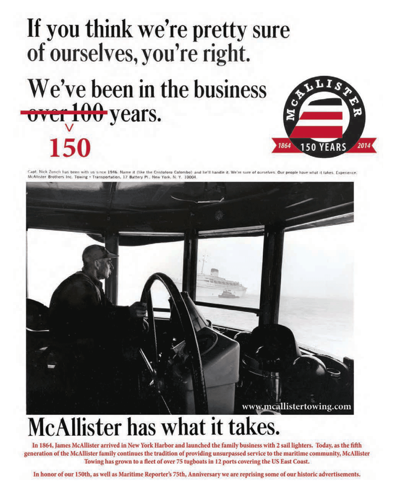 Maritime Reporter Magazine, page 3rd Cover,  Jun 2014