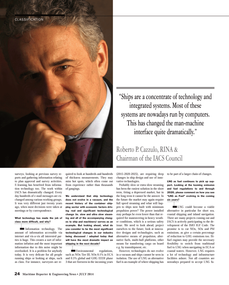 Maritime Reporter Magazine, page 24,  Jul 2014
