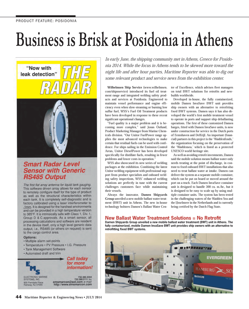 Maritime Reporter Magazine, page 44,  Jul 2014
