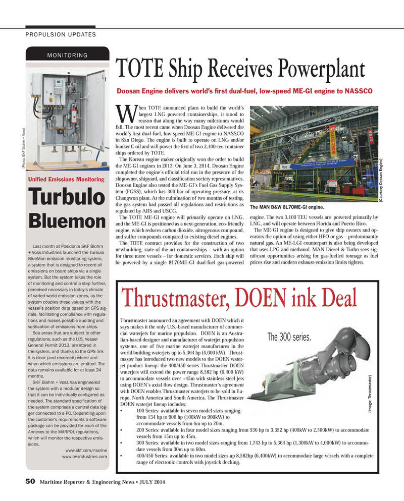 Maritime Reporter Magazine, page 50,  Jul 2014
