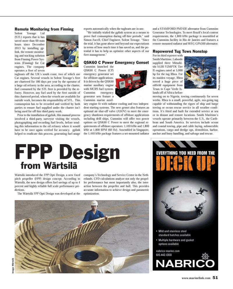 Maritime Reporter Magazine, page 51,  Jul 2014