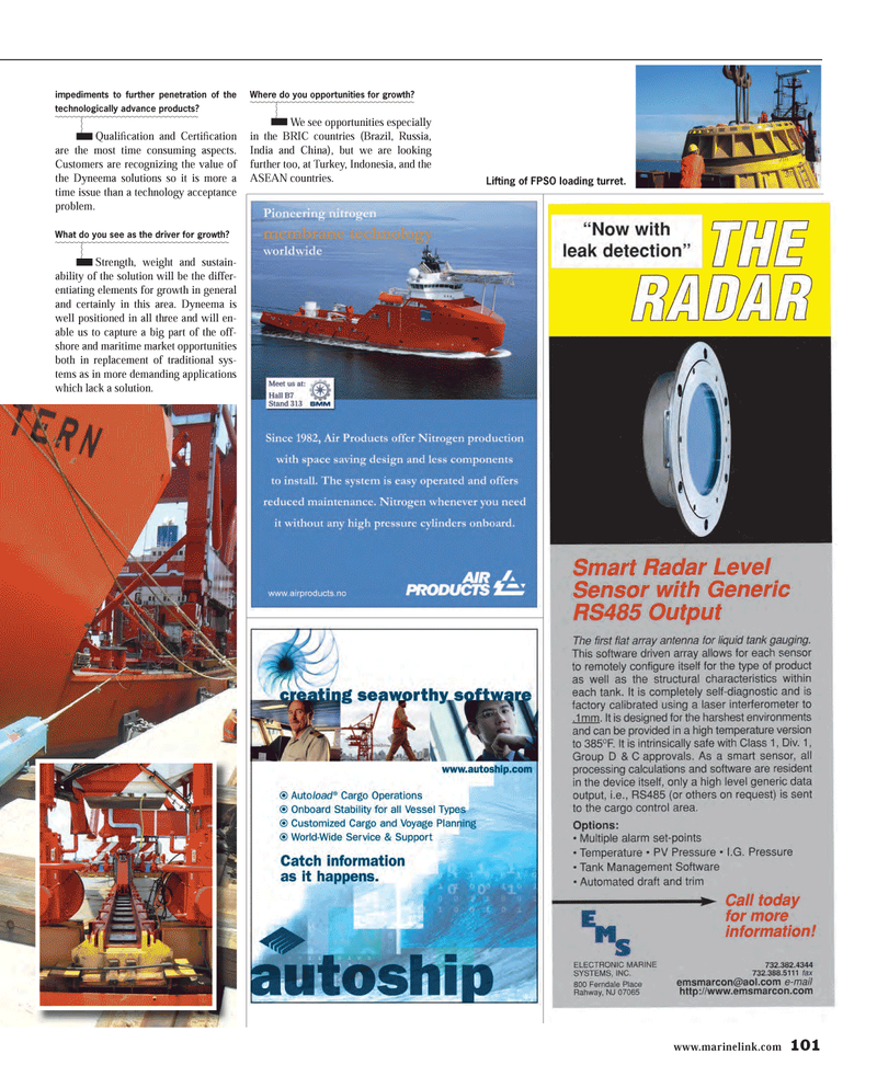 Maritime Reporter Magazine, page 3rd Cover,  Aug 2014
