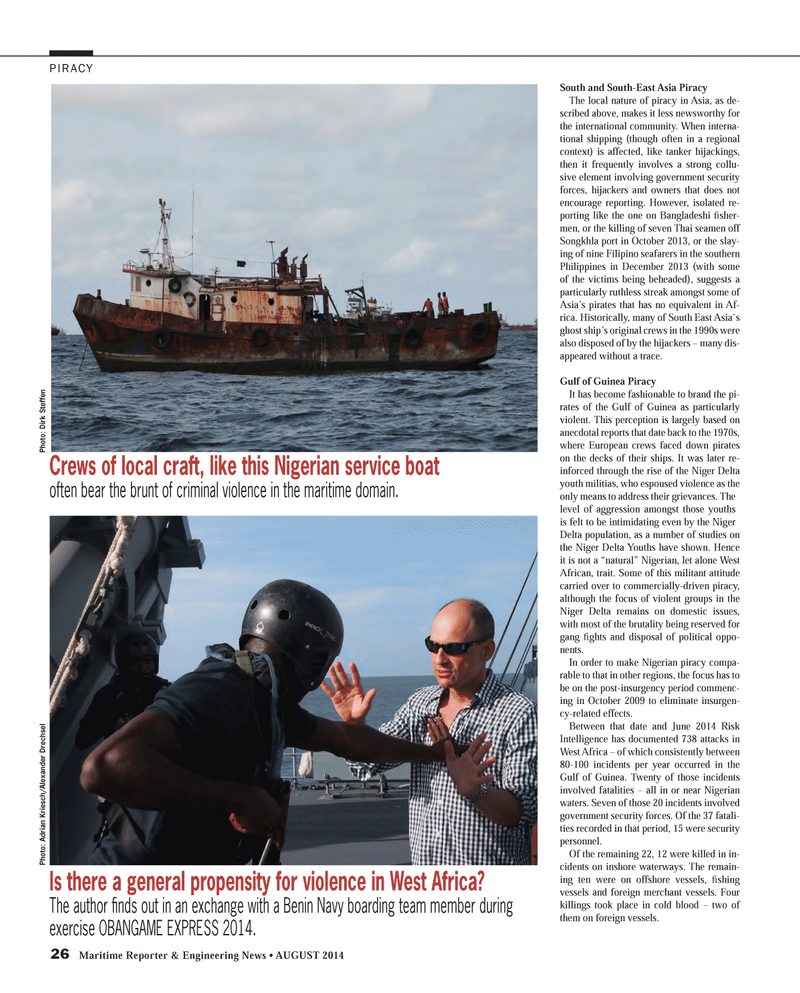 Maritime Reporter Magazine, page 26,  Aug 2014
