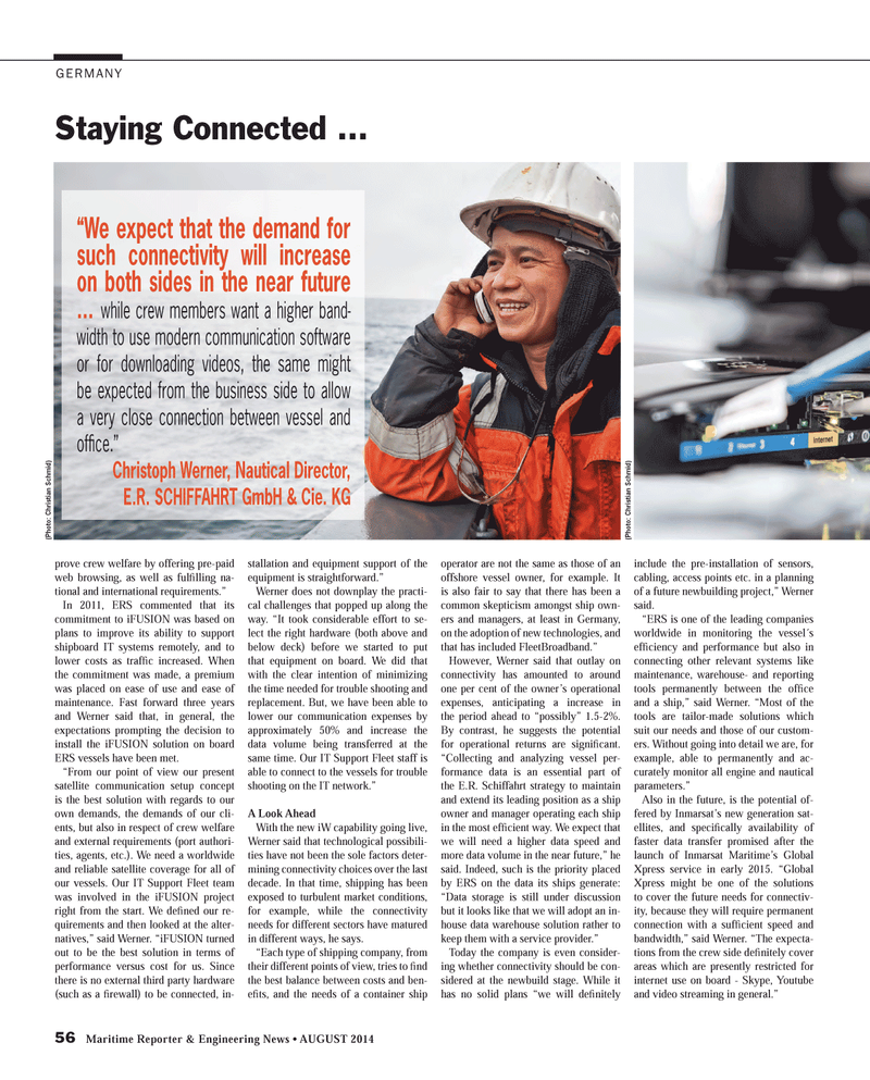 Maritime Reporter Magazine, page 56,  Aug 2014