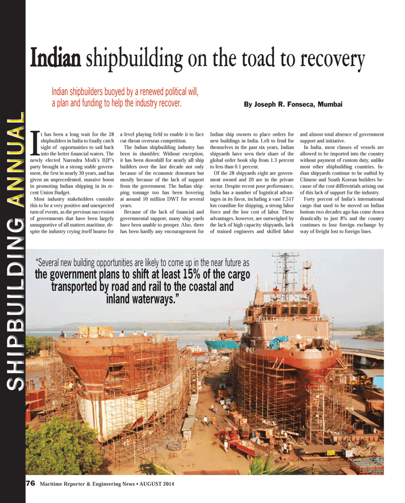 Maritime Reporter Magazine, page 76,  Aug 2014