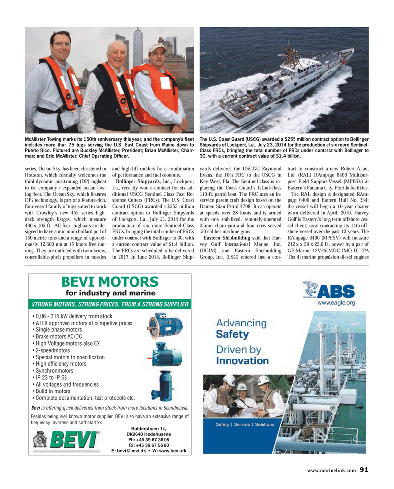 Maritime Reporter Magazine, page 91,  Aug 2014