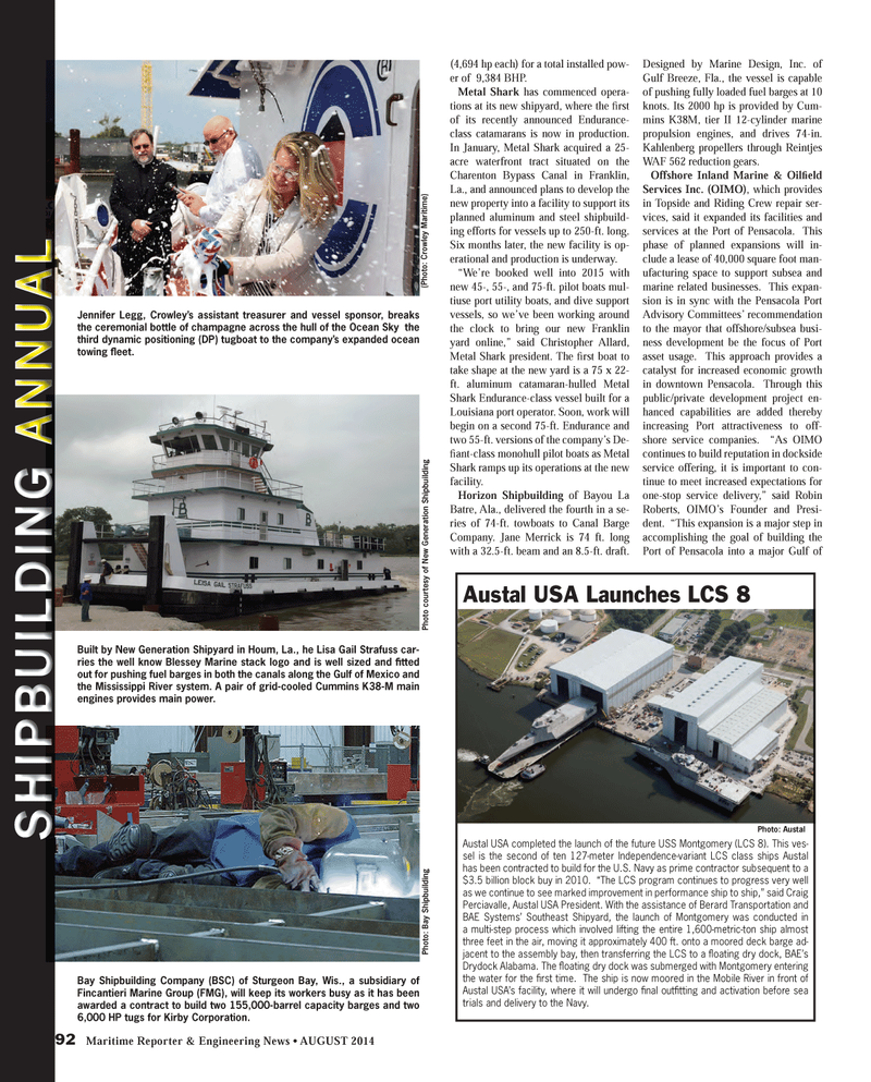 Maritime Reporter Magazine, page 92,  Aug 2014