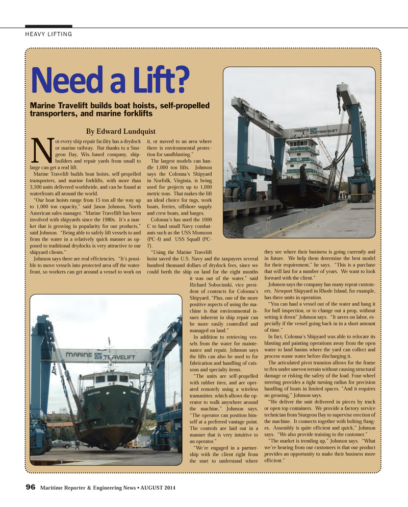 Maritime Reporter Magazine, page 96,  Aug 2014