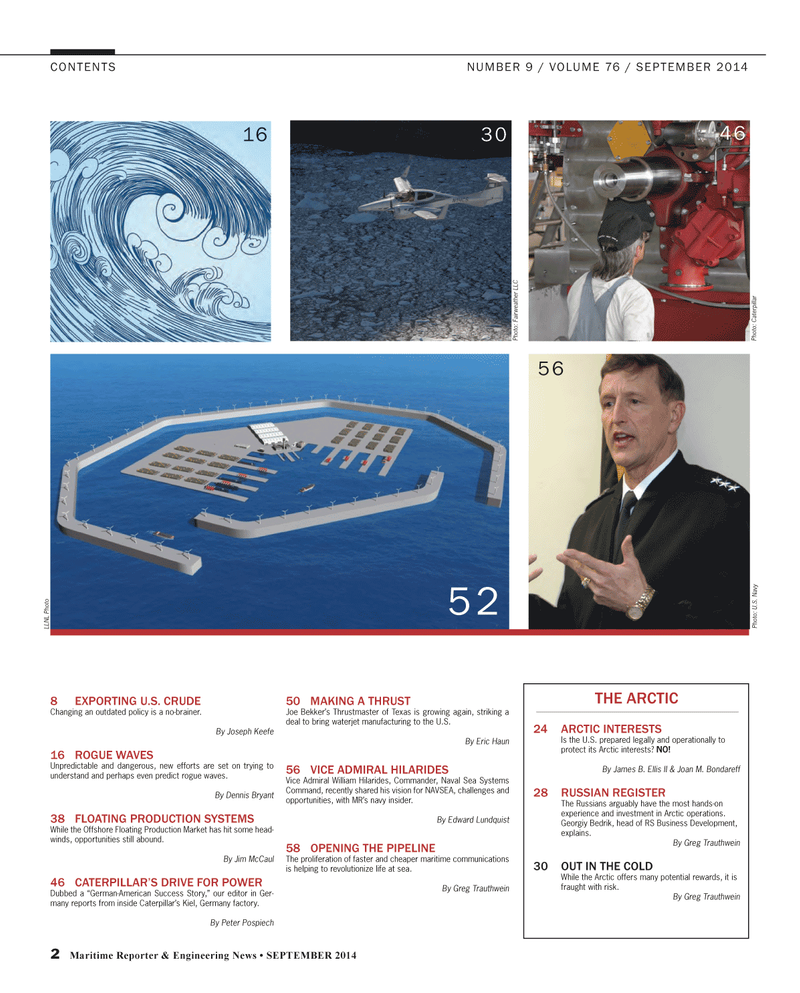 Maritime Reporter Magazine, page 2,  Sep 2014