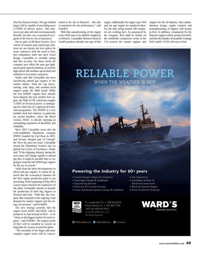 Maritime Reporter Magazine, page 49,  Sep 2014