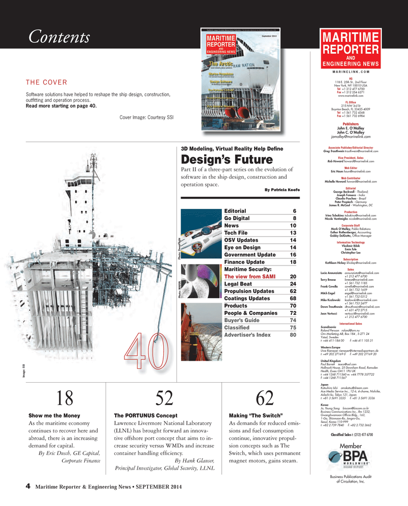 Maritime Reporter Magazine, page 4,  Sep 2014