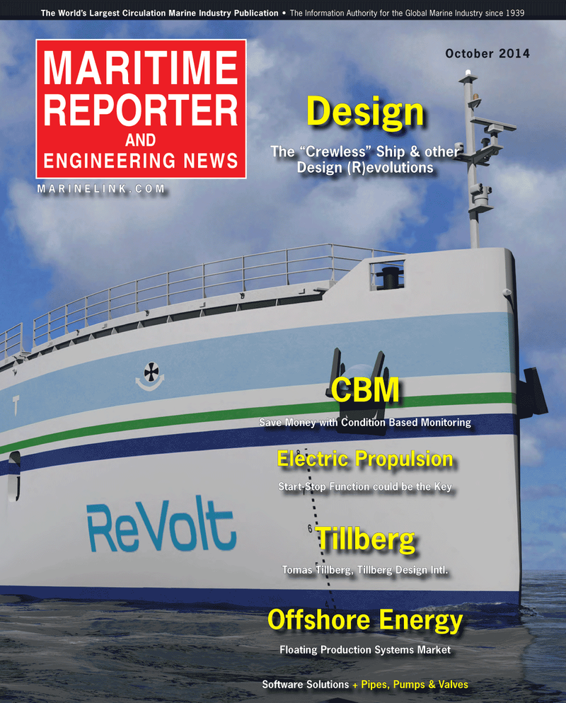 Maritime Reporter Magazine Cover Oct 2014 - Marine Design Edition