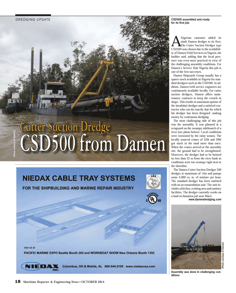 Maritime Reporter Magazine, page 18,  Oct 2014