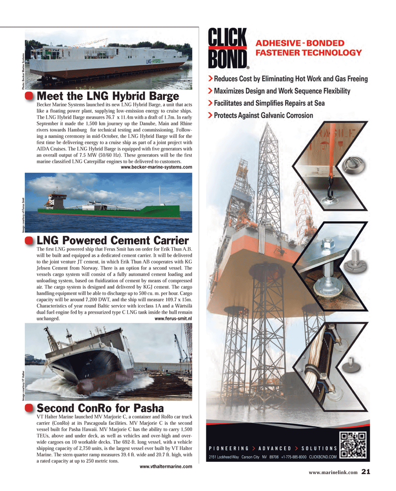 Maritime Reporter Magazine, page 21,  Oct 2014
