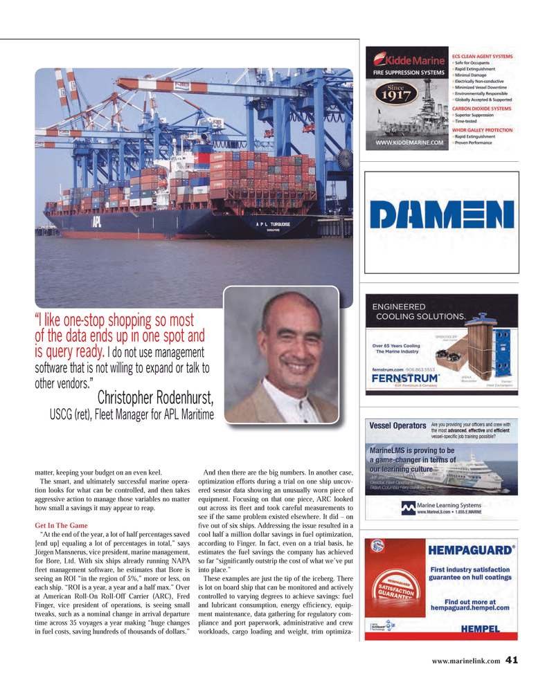 Maritime Reporter Magazine, page 41,  Oct 2014