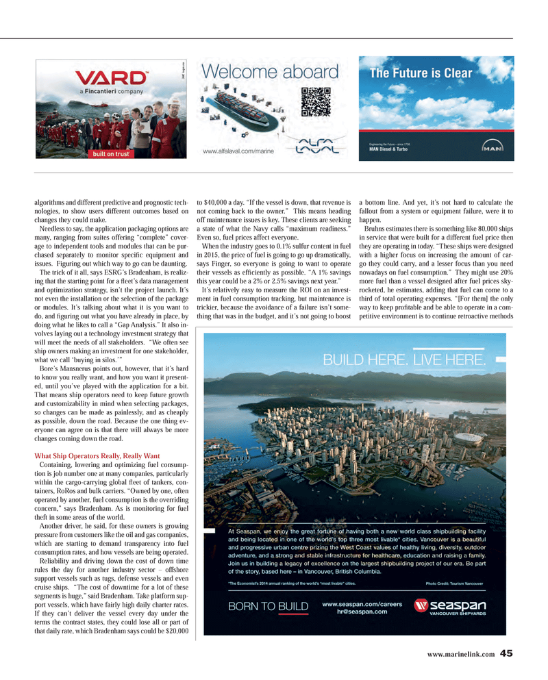 Maritime Reporter Magazine, page 4th Cover,  Oct 2014