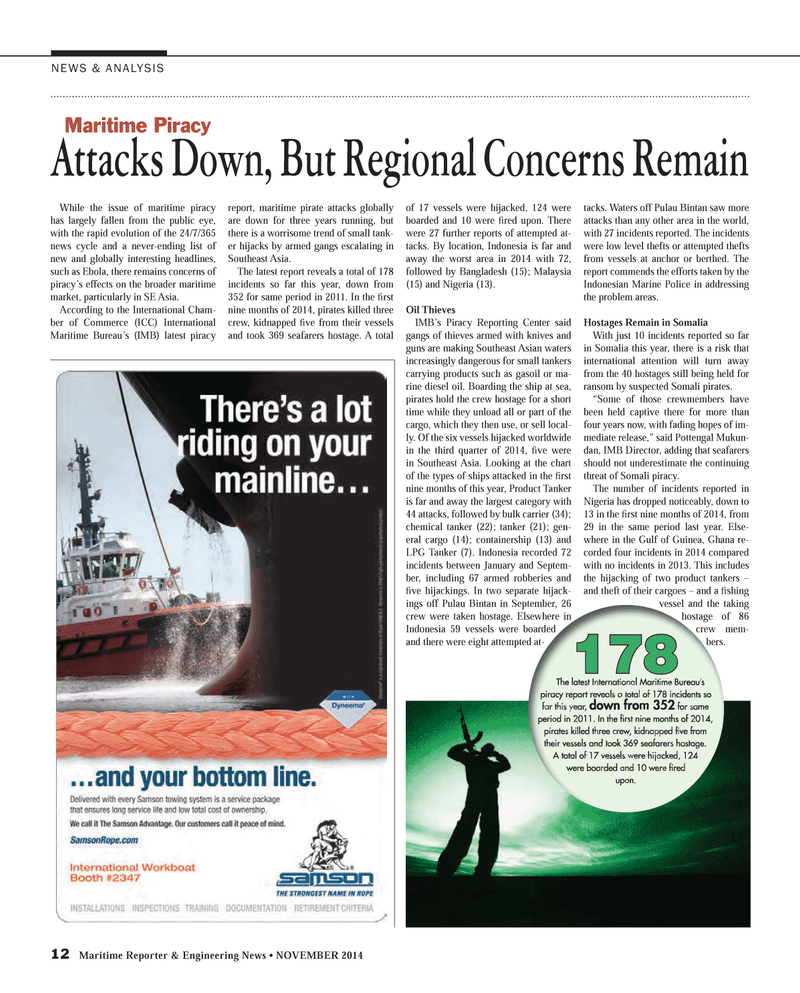 Maritime Reporter Magazine, page 12,  Nov 2014