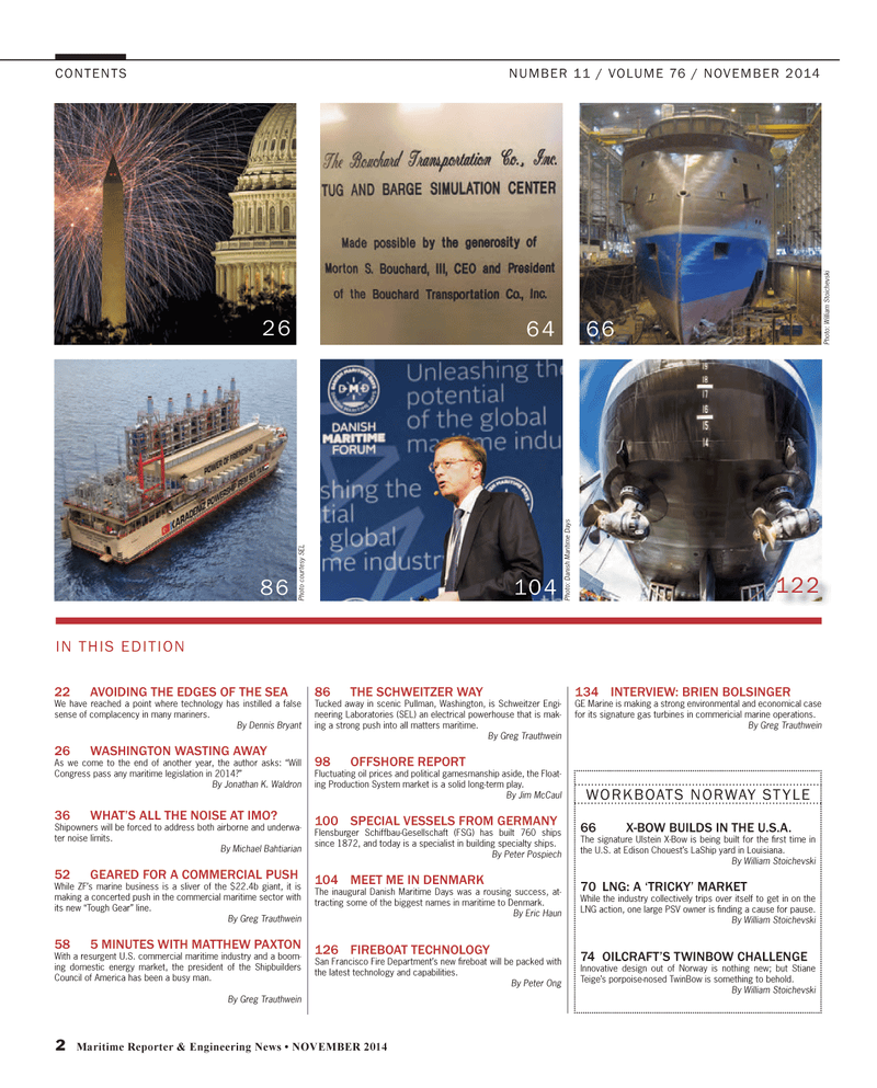Maritime Reporter Magazine, page 2,  Nov 2014
