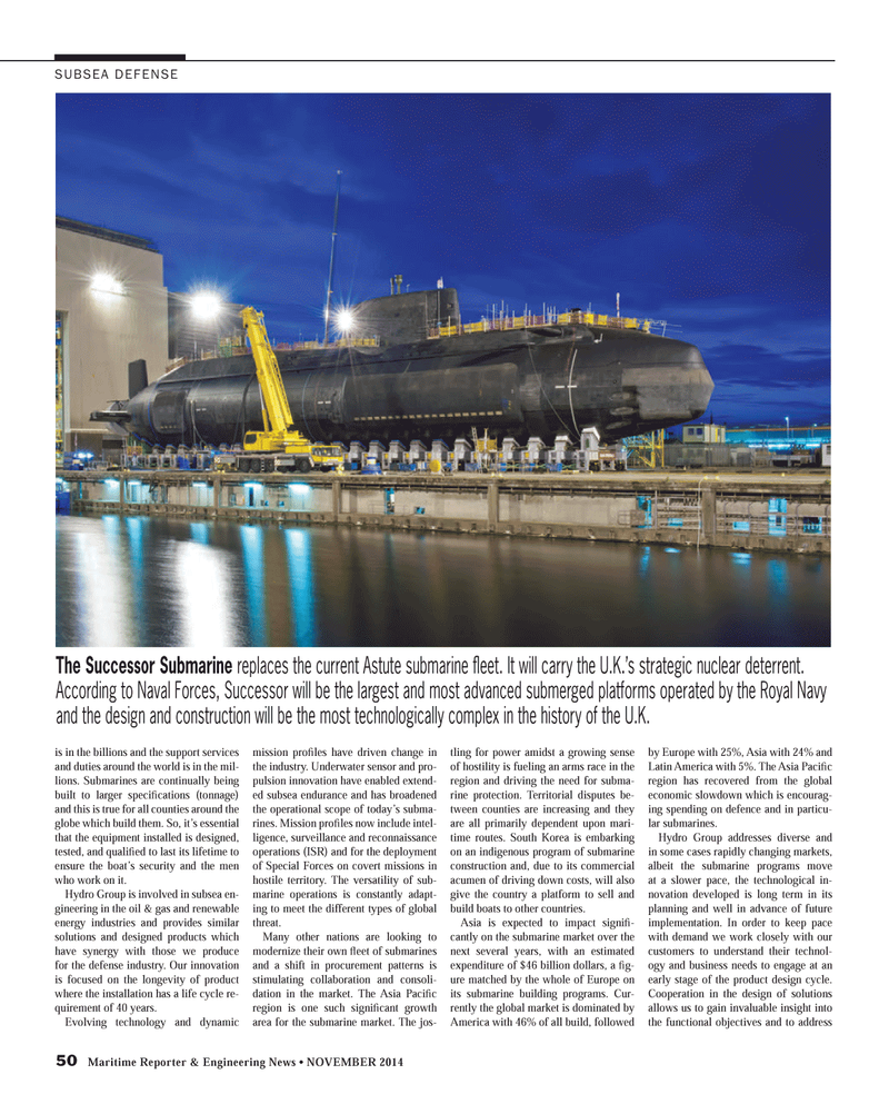 Maritime Reporter Magazine, page 50,  Nov 2014
