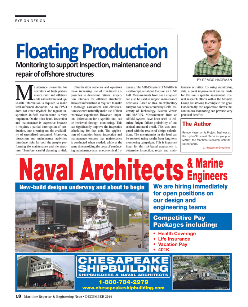 Maritime Reporter Magazine, page 18,  Dec 2014
