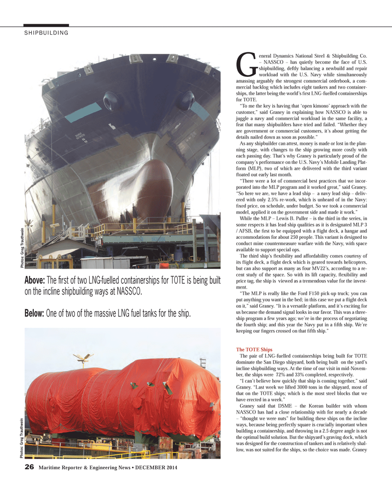 Maritime Reporter Magazine, page 26,  Dec 2014