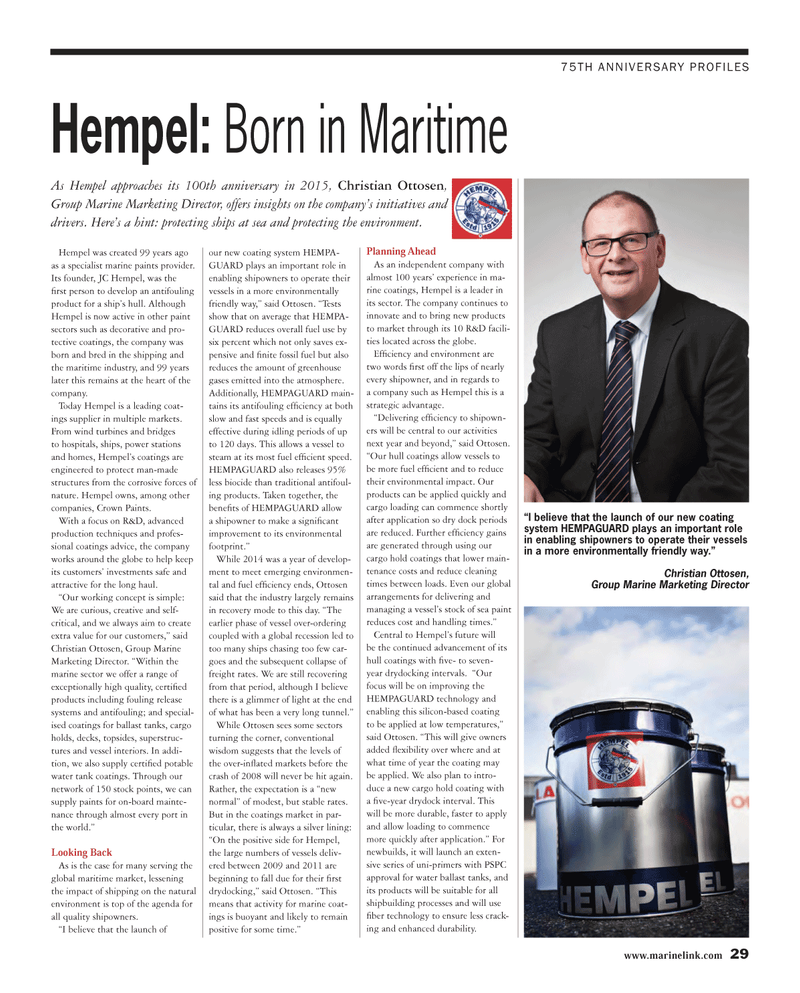 Maritime Reporter Magazine, page 29,  Dec 2014