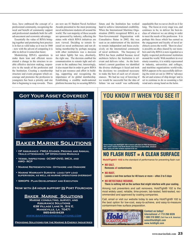 Maritime Reporter Magazine, page 23,  Jan 2015